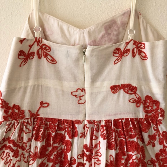 J.Crew size 0 orange flowers sun dress - Picture 6 of 6